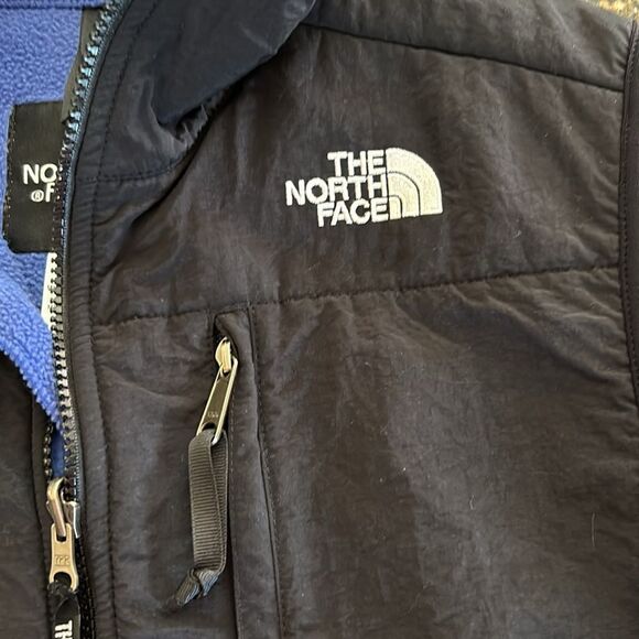 The North Face Blue And Black Fleece Vest - Picture 3 of 5